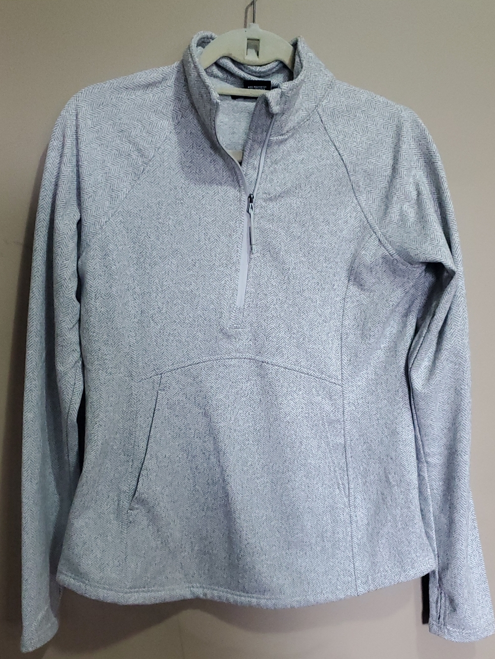 Kyodan Women's Half-Zip Pullover Sweater - Light Gray Size Medium